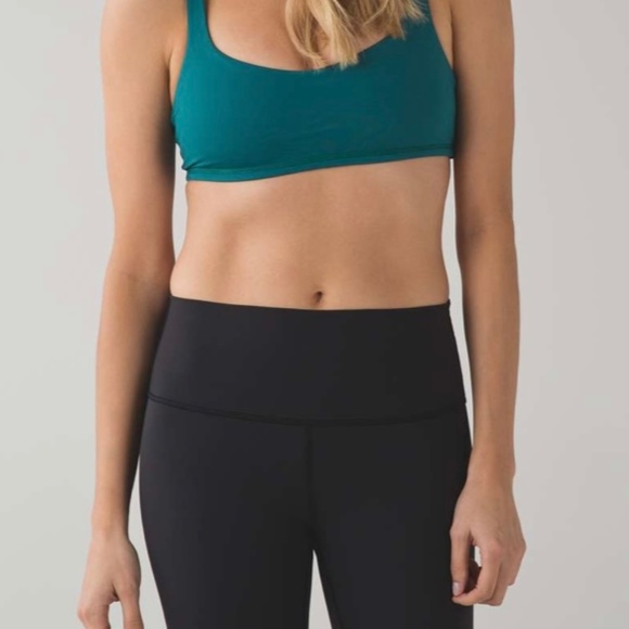 Size 6 Lululemon Free to Be Bra in Forage Teal / Flashback Static Seamist Forage - Picture 2 of 7